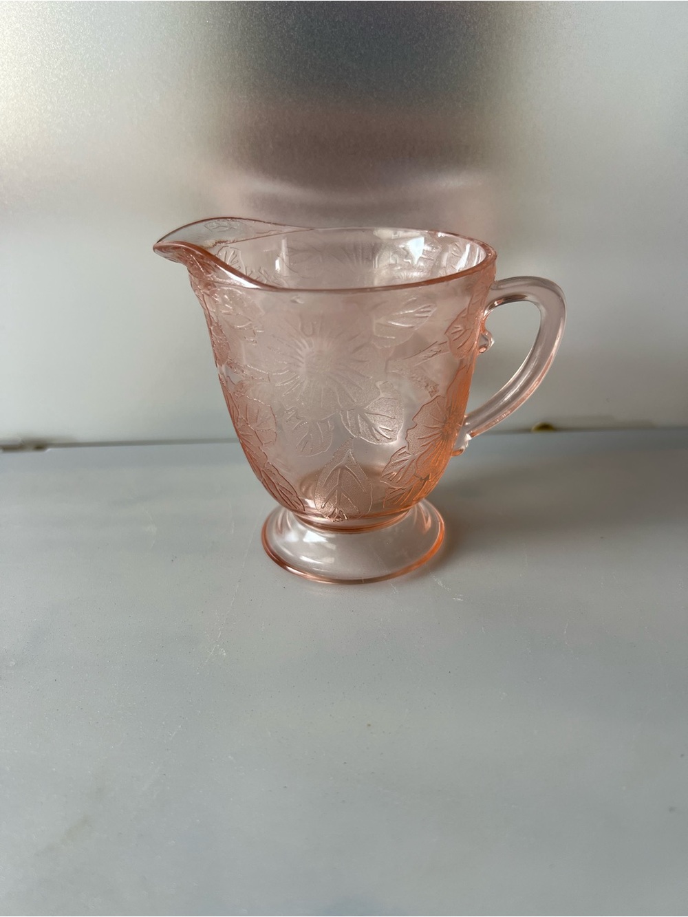 VTG MacBeth-Evans Pink Depression Glass Dogwood Creamer RARE